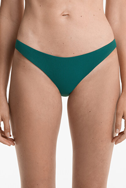 Oysho U kesim orta kapatıcılıkta pike bikini altı