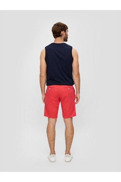 s.Oliver Phoenix men's chino shorts with regular fit and mid-rise waist, Raspberry pink