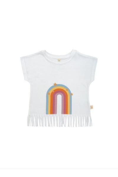 Miela Kids تي شيرت بأهداب قوس قزح