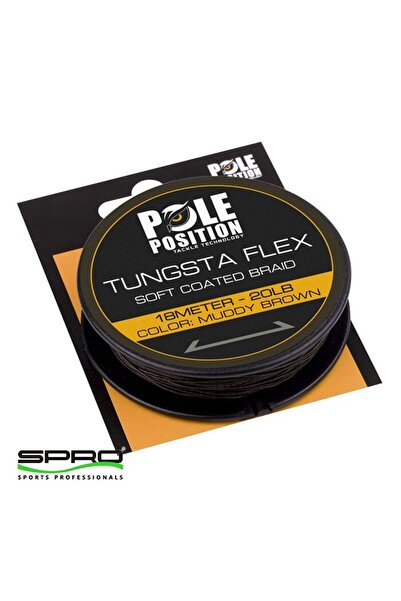 Spro Tungstaflex Muddy Brown Braided Fishing Line 20lb 18m