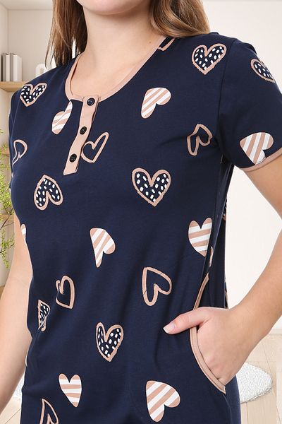Bella Linda Women's Nightgown with Cotton Placket
