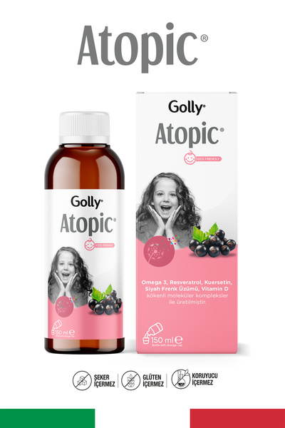 GOLLY Atopic Omega 3, Resveratrol, Kuersetin, Siyah Frenk Üzümü 150 Ml