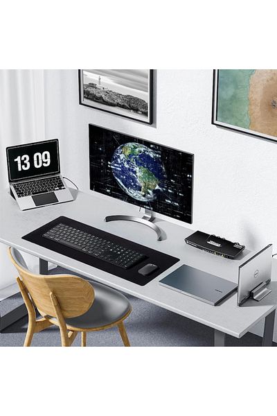 varioshop Large Mousepad VarioShop®, For Gaming, Office, Non-Slip, Anti-Tear Stitching, Rubber