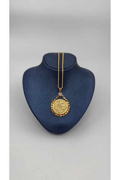 ERDEM KUYUMCULUK 8 Ayar Altın Reşat Baskılı Kolye Ucu ( Zincirsiz )