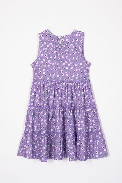 zepkids Crew Neck Zero Sleeve Hat Accessory Lilac Color Girl's Dress