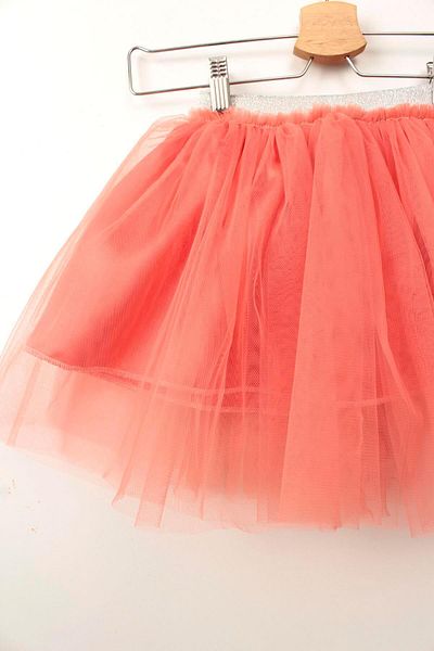 Çocuksan Baby&Kids Wear Fusta tutu din tul cu flori de rodie pentru fetiță, talie argintie, 23 aprilie, 29 octombrie, ținută pentru petrecerea de aniversare