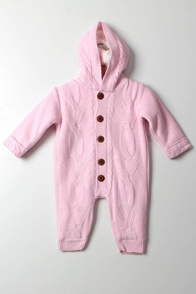 Çocuksan Baby&Kids Wear Unisex Örgülü Bebek Triko Tulum - - Tulum - Pembe - 6...