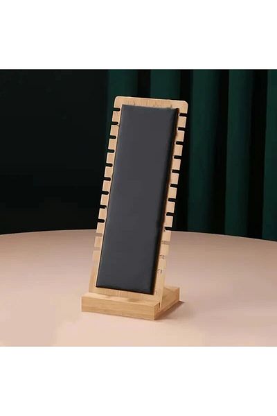Choice Black 1pc, Bamboo Vertical Jewelry Necklace Display Stand, Suitable For Jewelry Display Sales And Fa