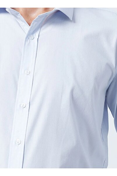 SÜVARİ Süvari Slim Fit Easy-Iron Sweat-Absorbing Breathable Tie-Four Seasons Men's Shirt
