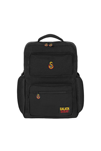 Galatasaray Official Lisanslı Çift Ön Cepli İki Bölmeli Siyah Sırt Çantası 25527