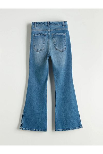 LC Waikiki Γυναικείο τζιν παντελόνι LCW Jeans Indigo Mars Flare