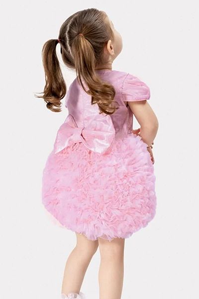 2kids2mom Satin Tutu Dress (Pink) (1 -5 Years) Birthday, Party and Holiday Dress