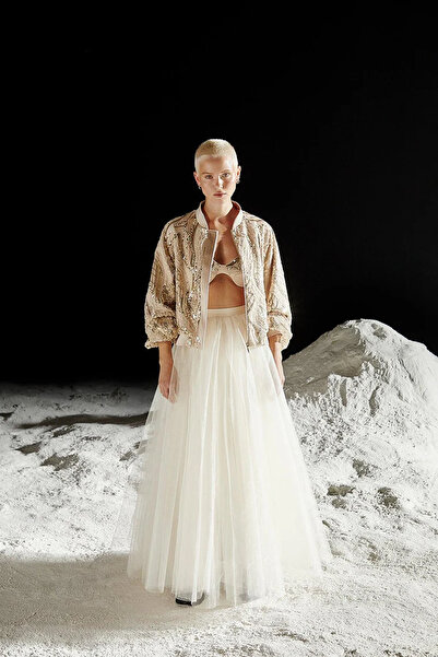 cercis Boncuk Işi Bomber Kadın Ceket