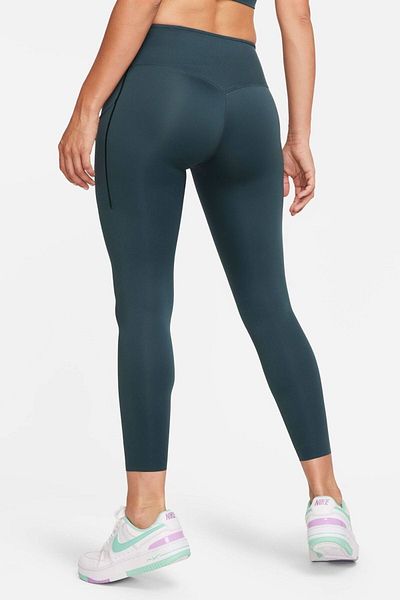 Nike Trainng Go Dri Fit Infinalock 7/8 Leggings 6 Pockets Recovery Reflective Training Tights Dark