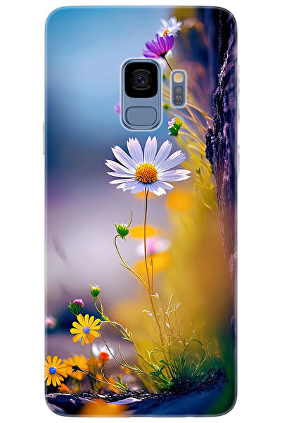 Ceppare Samsung Galaxy S9 (SM-G960F) Uyumlu Kılıf Desen Baskılı Silikon Papatya Seri STK:1000 CP-QVbYjFl