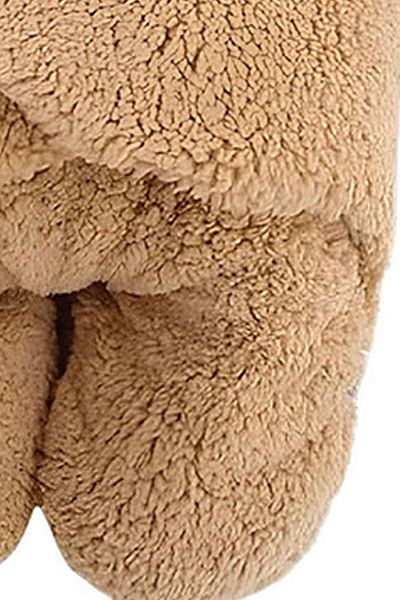 Çocuksan Baby&Kids Wear 0-12 Months Unisex Baby Hooded Eared Plush Swaddle Blanket Sleeping Bag Brown