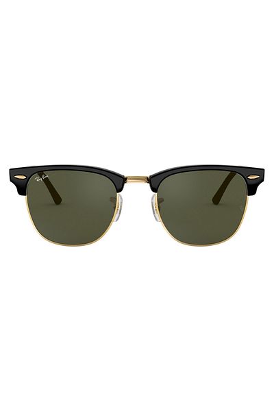 Ray-Ban Ochelari de soare pentru bărbați Clubmaster Rb3016 W0365, negri, dreptunghiulari, 51 mm