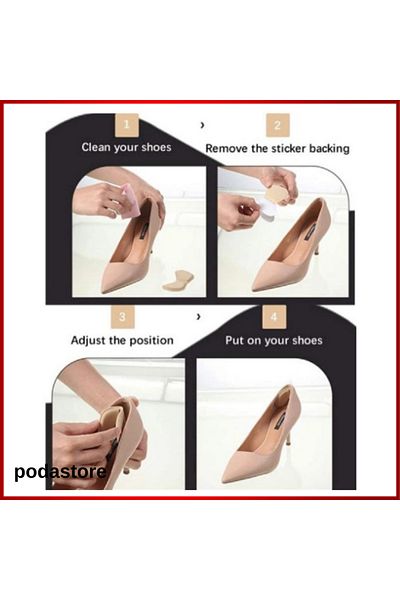podastore Heel Striking Prevention and Comfort Pad for Shoes – 5mm, 2-Pack