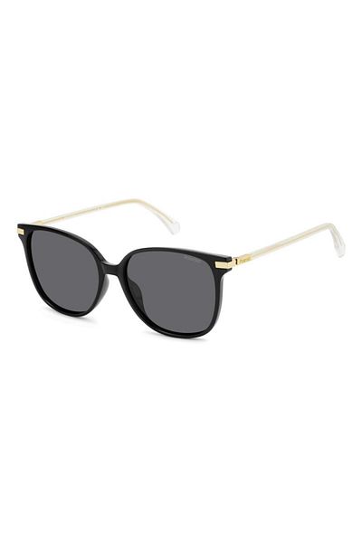 Polaroid Ochelari de soare pentru femei Pld 4170/g/s/x 2f7/m9, negri, fluture, 56 mm