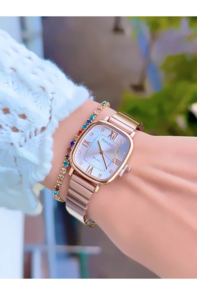 Ferrucci Steel Cord Roman Numbers Women's Wristwatch 3 Atm Waterproof with 2 Years Warranty
