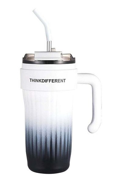 Generic Insulated Tumbler with Handle and Straw Lid, Stainless Steel Coffee Mug Portable Coffee Tumb