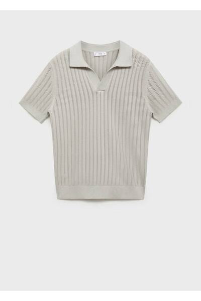 MANGO Man İnce balıksırtı triko polo gömlek