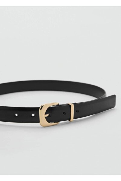 MANGO Woman Tokalı deri efektli kemer