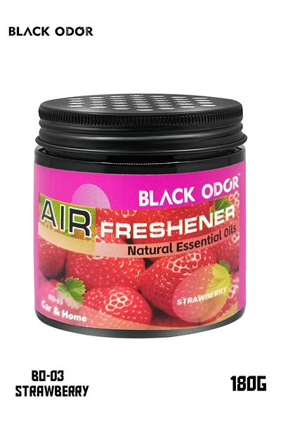Black Odor Strawberry Air Freshener 180g with Natural Oils for Car & Home