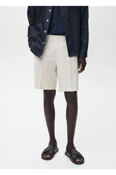 MANGO Man %100 keten şort