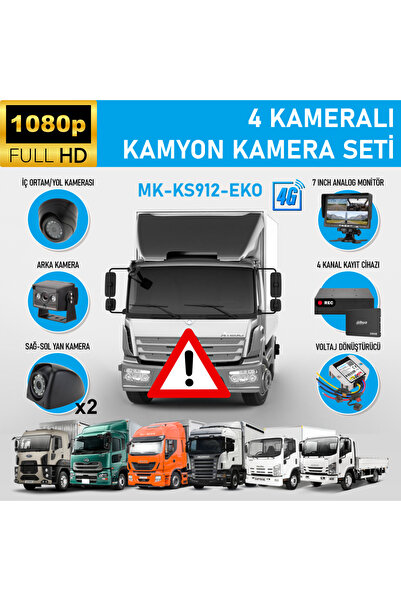 safe Kamyon Kamyonet Minibüs Kamera Sistemi 4 Lü