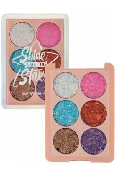 Sibelon Glitter Eyeshadow Palette 6 Pcs