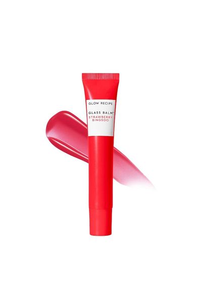 GLOW RECIPE Glass Balm Lip Treatment for Shine & Hydration,Strawberry Bingsoo 15 g