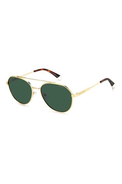 Polaroid Ochelari de soare aviator polarizați, bărbați, Pld4119/s/x aurii, verde închis, 56-17-145