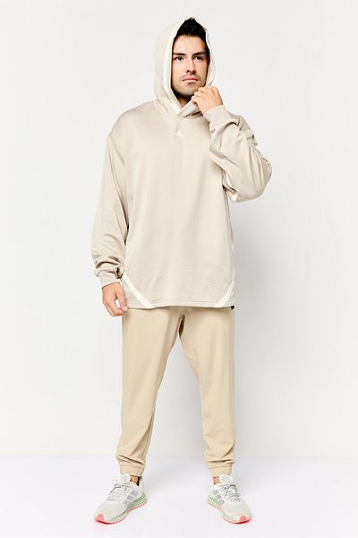 adidas Men Tall Fit Long Sleeve Outdoor Sweatshirt, Beige