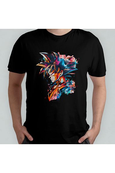 Pixxa Dragon Ball Unisex 100% Cotton Crew Neck T-Shirt Model 5