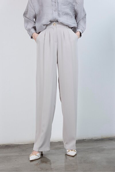 NANTİREA Pleated Palazzo Pants Women
