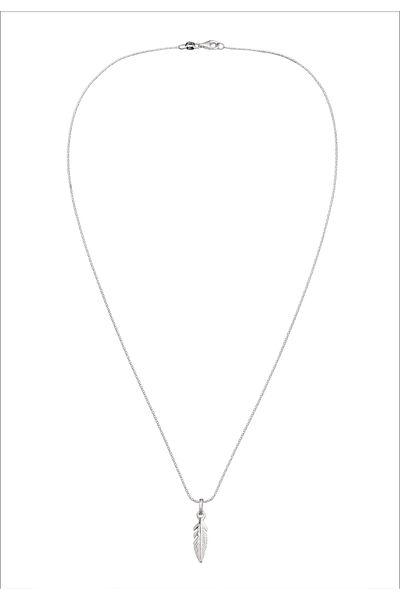 KUZZOI Náhrdelník pro muže, řetízek z peří, stříbro 925, festival, 50 cm