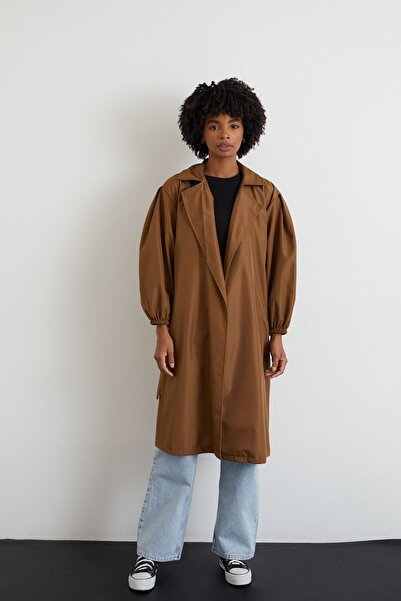 Foremia معطف واق من المطر بحزام - بني