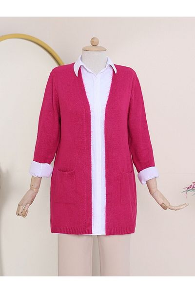 HİJABAYA Double Pocket Soft Knitwear Cardigan