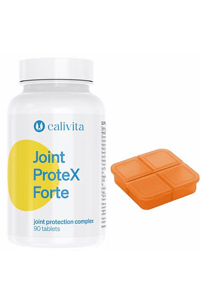 Calivita Set supliment alimentar Joint Protex Forte + Cutie de pastile recomandat pentru articulații (90 de comprimate) - Calivita