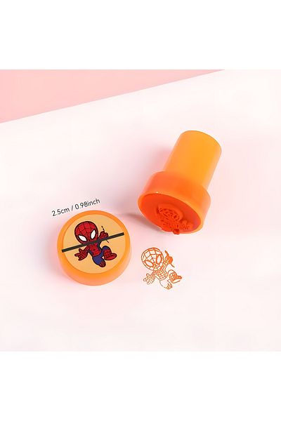 kardelen kırtasiye 12Pcs Spiderman Spider-Man Seal Print for Kids Stamp Stamp Educational Fun Game
