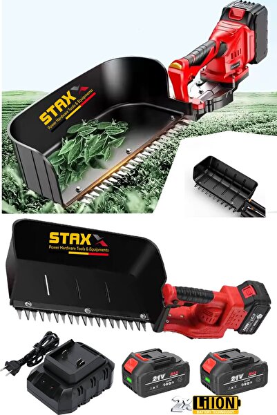 STAXX POWER Titanyum Bıçaklı x2 Çift 21000WH Lityum Akülü Çay Hasat Makinesi Çay Kesme Yolma Toplama Makinesi