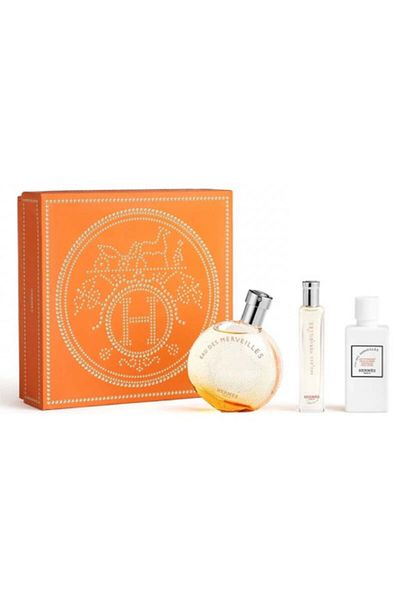 Hermes Eau des Merveilles Eau de Toilette 50ml + Body Lotion 40ml + Eau de Toilette 7.5ml
