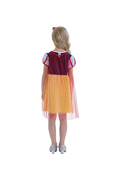 EvrikaUnity Girls' Snow White Princess Dress, With Headband, Crown and Wand, 4-5 years, 120cm, Multicolor