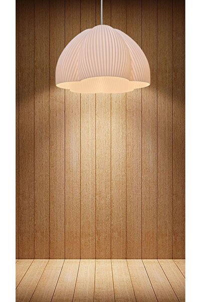 decory Ruby Beyaz Mesh Yüzey Avize, Yatak Odası, Oturma Odası Tasarım Tekli Sarkıt Avize (PLASTİK) E27