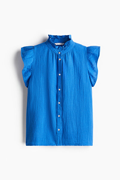 H&M Volan Kollu Muslin Bluz