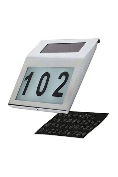 OEM Numar De Casa Sau Poarta Cu Incarcare Solara, LED exterior cu numar casa