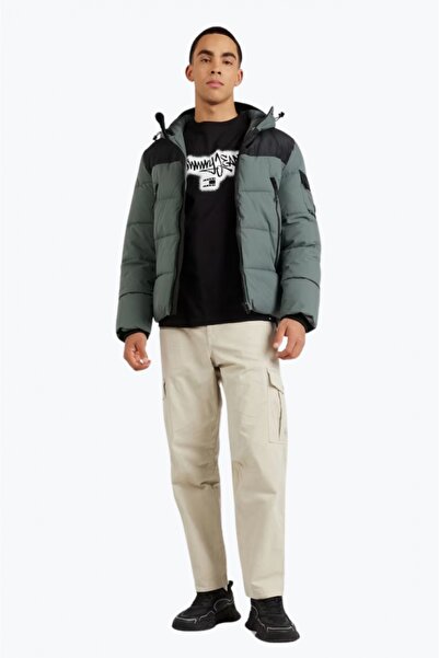 s.Oliver Men's jacket with hood and slant pockets, green