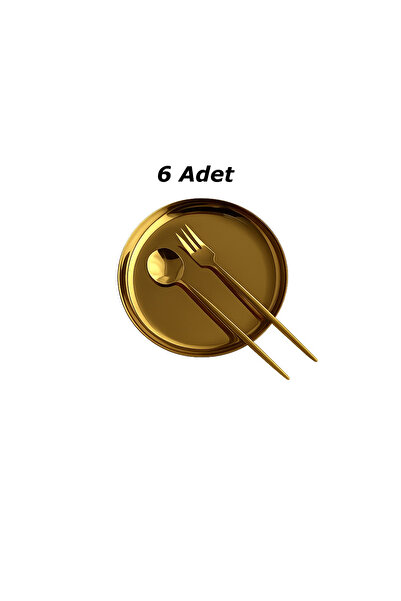 Fiyakalı Ürünler Atölyesi 6 Adet 12 cm Gold Yuvarlak paslanmaz çelik,lokumluk,ikramlık, pasta servis,Kahve Fincan altlığı