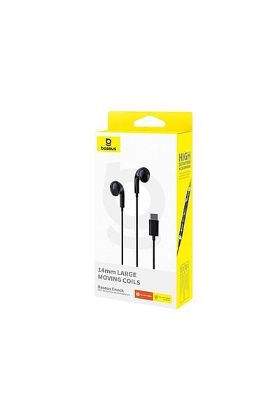 Baseus CZ17 Wired Type-C Earphones – Black